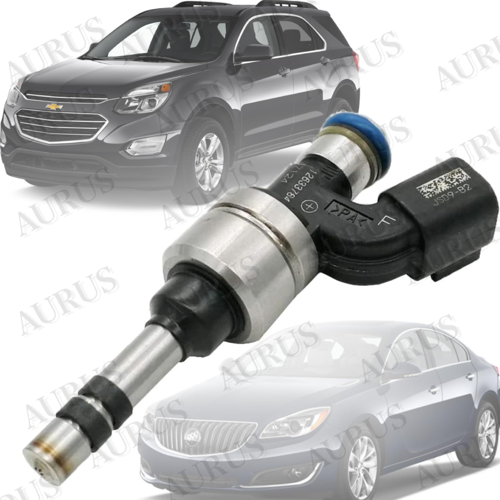 AURUS x4 OEM Fuel Injectors 12633789 12633784 Compatible with 2011-2017 Buick LaCrosse Regal Verano for Chevrolet Captiva Sport Orlando Equinox Impala Chevy Malibu for GMC Terrain I4 2.0L 2.4L 2.5L