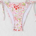thumbnail image 5 of Women's 2 Piece Floral Tropical Print Bikini Set Boho Triangle Bathing Suit Tie Backless Swimsuit Sets (Light pink,M), 5 of 7