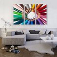 thumbnail image 2 of ARTCANVAS Circle Color Pencils Home decor Canvas Art Print - Size: 60" x 40" (1.50" Deep) (3-Piece), 2 of 9