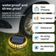 thumbnail image 2 of Luces de tierra solares, 4 pack 17 luces de jardín solares para exteriores, luz de cubierta solar impermeable compatible con camino, paisaje, patio, patio, paso, césped Afortunado Sencillez, 2 of 5
