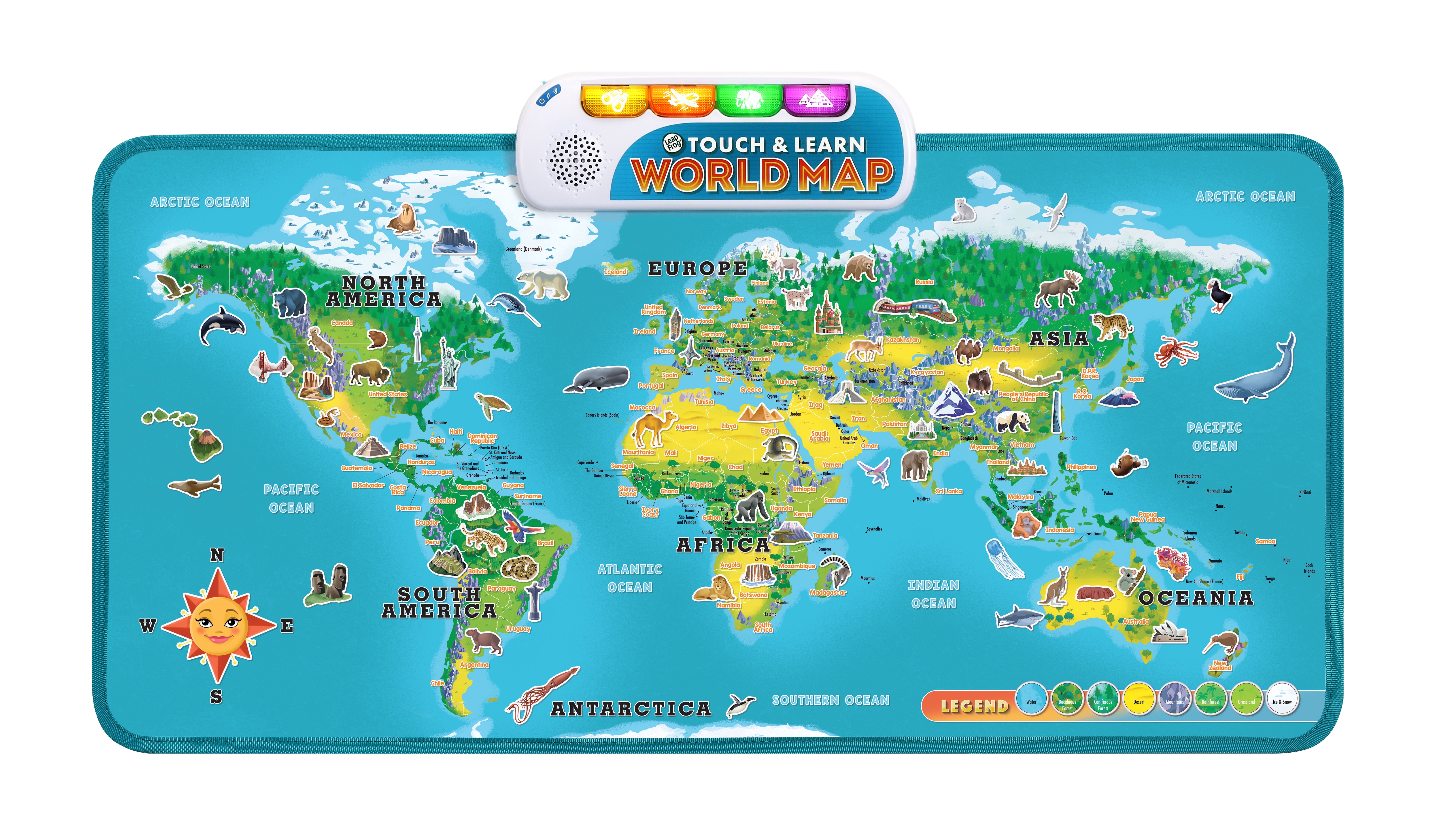 LeapFrog Touch and Learn World Map Interactive Wall Map