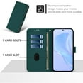 thumbnail image 5 of Compatible with iPhone 13 Mini Wallet Case with RFID Blocking Credit Card Holder, PU Leather Folio Flip Kickstand Protective Shockproof Anti-fall Phone Case Cover Women Men,Darkgreen, 5 of 11