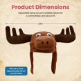 thumbnail image 2 of Divertido sombrero de Nicky Bigs Novelties Moose con animal de peluche para adultos, 2 of 9