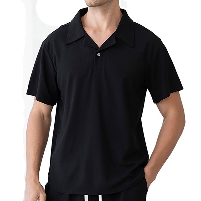 Camisas de hombre hoksml con botones, secado rápido, informales, con solapa y cuello, camisetas de golf, camisetas de colores lisos, cómodas, camisetas de verano, liquidación