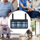 thumbnail image 4 of Bolsa de almacenamiento para silla de ruedas Vin Rouge, bolsa para silla de ruedas, bolsa de almacenamiento para reposabrazos colgante con tiras reflectantes para andadores, scooters de movilidad, 4 of 5