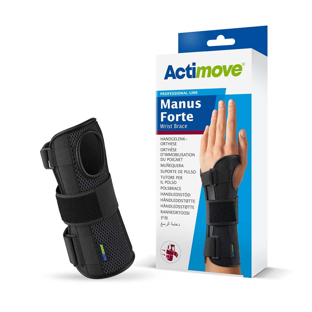 Actimove Professional Manus Forte Wrist Support, Black Wrist Brace