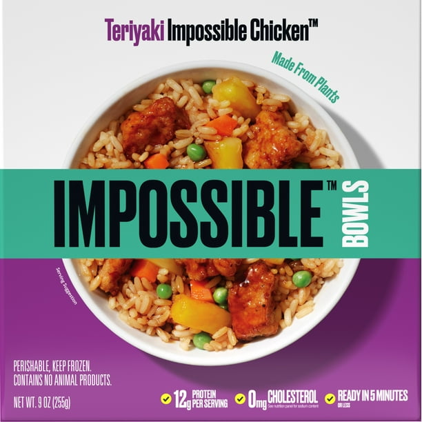 Impossible Bowls, Teriyaki Impossible Chicken, 9oz (Frozen Meal)