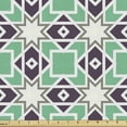 thumbnail image 1 of Abstract Upholstery Fabric by the Yard, Continuous Star Shapes Diagonal Squares Tricolor Tones Pattern, Decorative Fabric for DIY and Home Accents, Dark Indigo and Sea Green by Ambesonne, 1 of 5