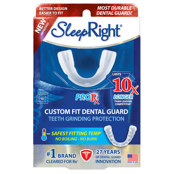 SleepRight ProRx Custom Dental Guard for Nighttime Teeth Grinding, 1 Count