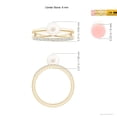 thumbnail image 5 of Angara Freshwater Cultured Pearl Dual Shank Ring with Diamonds in 14K Yellow Gold for Women | June Birthstone Jewelry for Her, 5 of 8