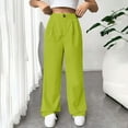 thumbnail image 5 of Inleife Womens Casual Pants High Waisted Loose Straight Leg Stylish Pants Suit Pants, 5 of 6