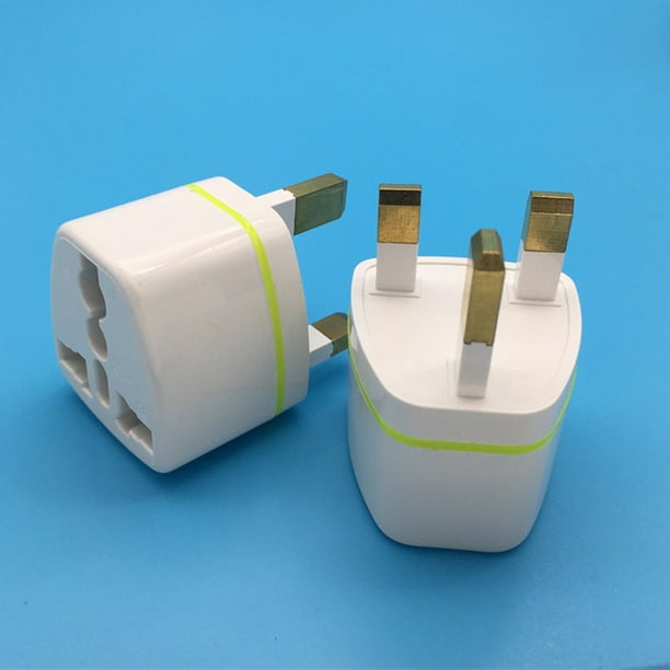 Adaptador de enchufe de UE a Reino Unido, enchufe europeo de viaje, enchufes estándar de Gran Bretaña (blanco) Ehuebsd Para estrenar