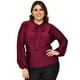 thumbnail image 1 of Blusa formal de satin Roman Fashion/Tallas Extras, 1801 (Vino) vino 36 Roman Fashion BL-GR-1801-VINO, 1 of 6