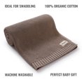 thumbnail image 5 of YIXPOH Organic Ribbed Baby Swaddle Blanket - 100% Soft Cotton Knit for Boys Girls Stroller Cuddle Blanket for Newborns Apricot, 5 of 8