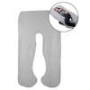 Lavish Home U-Shaped Cotton Full Body and Maternity Pillow Cover for Adult (Gray)