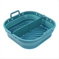 thumbnail image 1 of Freidora de Aire Placa de Silicona Cuadrado Reutilizable Freidora de Aire Accesorios de Cocina Herramienta Plegable para Freidora de Aire de 8,5 Pulgadas Molde para Hornear Azul, 1 of 5