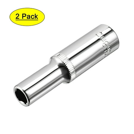 

Unique Bargains 2Pcs 3/8-inch Drive 8mm Cr-V 6-Point Deep Socket