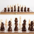 thumbnail image 3 of TFixol Wooden International Chess Set Entertainment Game Chess with Folding Board, 3 of 7