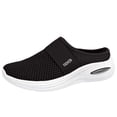 thumbnail image 2 of YOUYEDIAN Womens Orthopedic Shoes Arch Support Non Slip Slip on Tennis Shoes Wide Width Knitted Mesh Stretch Work Shoes Comfort 2026 New Foam Shoes (Black), 2 of 7