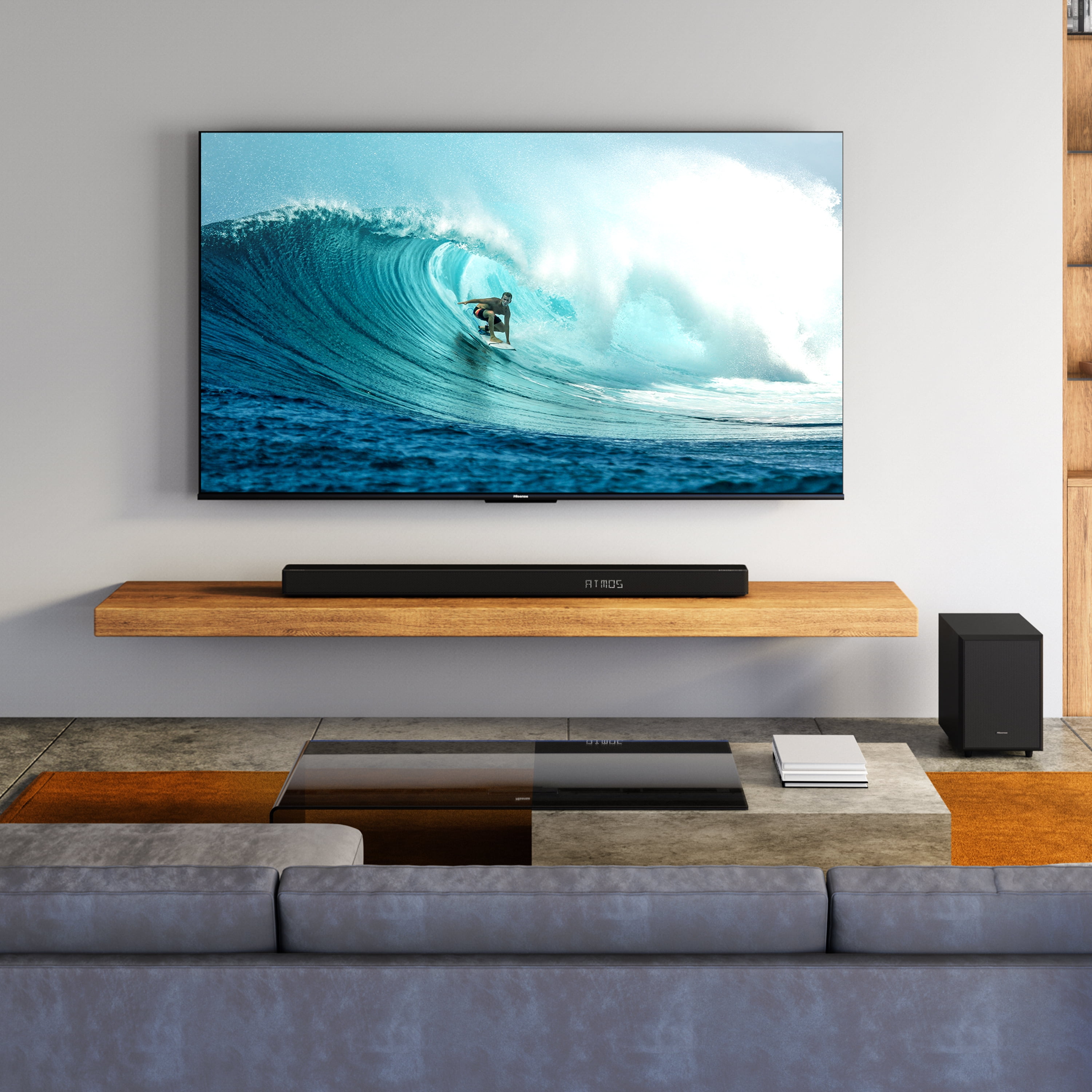 Hisense AX Series 5.1.2 Ch 420W Soundbar, Wireless Sub & Rear Speakers, Dolby Atmos (AX5120G, 2023) - Walmart.com Hisense AX Series 5.1.2 Ch 420W Soundbar, Wireless Sub & Rear Speakers, Dolby Atmos (AX5120G, 2023) - Walmart.com