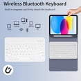 thumbnail image 3 of Detachable Bluetooth Keyboard Cover for iPad 11 Gen A16 11" 2025 / iPad 10 Gen 10.9" 2022, Slim Folio Case with Apple Pencil Slot,Purple, 3 of 8
