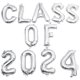 thumbnail image 1 of 1 juego de globos de aluminio para fiesta de graduación de 2024, 1 of 6