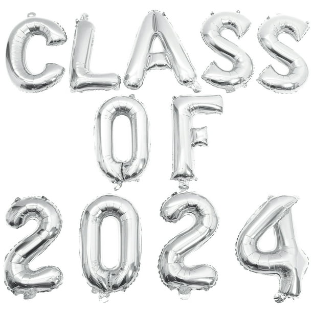 1 juego de globos de aluminio para fiesta de graduación de 2024