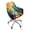 Parrot Tropical Floral Sunset, variant on Xixirimido Cosmos Floral Leopard Pattern Swivel Office Armrest Chair Covers Stretch Dining Chair Cover, Mid-Back Desk Chair Slipcover Removable Accent Armchair Protector
