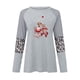 thumbnail image 4 of Camisas Navideñas Para Mujer Tops de Manga Larga Estampado de Moda Cuello Redondo Raya Blusa Informal Odeerbi ODB201142, 4 of 5