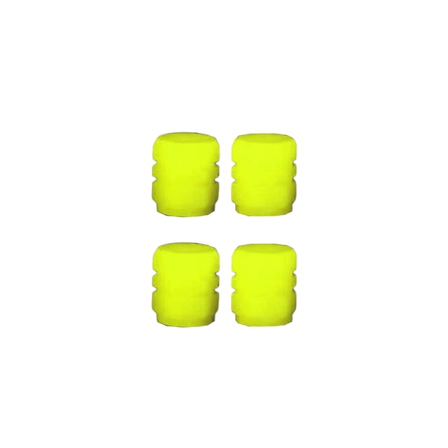 Sidaley Tapa de válvula de neumático de coche Universal de 4 piezas cubierta brillante de rueda de plástico luminoso Protector de neumático Vehículos, repuestos y accesorios Mis Amarillo