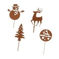 thumbnail image 4 of Estacas de jardín navideñas, letreros navideños para jardín, estatuas artísticas, micropaisaje decorativo Juego de 4 piezas estilo D, 4 of 9