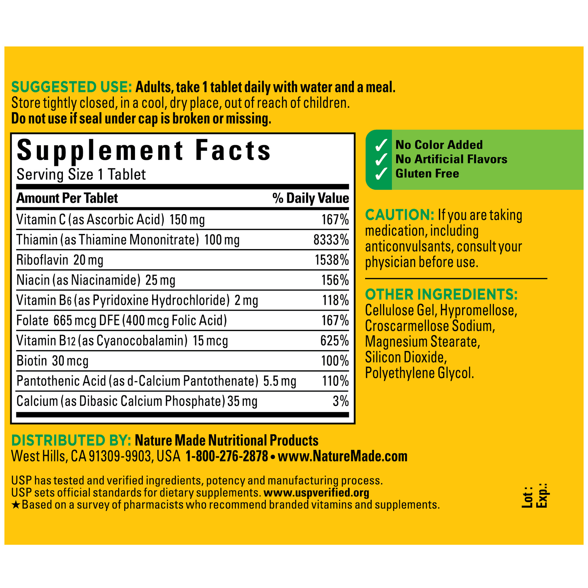 Nature Made Super B Complex with Vitamin C, 160 Count photo 2