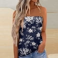 thumbnail image 2 of RMGVDSD Women's Floral Tube Tops Women Print Strapless Bandeau Tank Summer Backless Tube Top Sleeveless Loose Holiday Shirts Blouses Shirts, 2 of 5