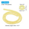 thumbnail image 2 of Uxcell Polymer Clay Beads Spacer 1750 Pcs 5 Strands Round Flat Handmade Bead Spacer for Jewelry Making Light Yellow 0.24 inch, 2 of 7