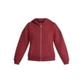thumbnail image 5 of Time and Tru Women's Cropped Zip Up Fleece Hoodie, Sizes XS-XXXL, 5 of 5
