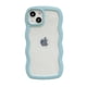 thumbnail image 1 of (Azul) Funda para iPhone 13, Curly Simple Wave Estética Linda funda para mujeres y hombres, linda funda transparente para teléfono, funda protectora de silicona suave a prueba de golpes para iPhone 13, 1 of 5