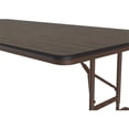 thumbnail image 3 of Correll 22-32"H Adjustable Height Melamine Top Folding Table in Walnut, 3 of 7