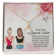 thumbnail image 2 of To My Sister Special Sister Alluring Ribbon Necklace Message Card, 2 of 20