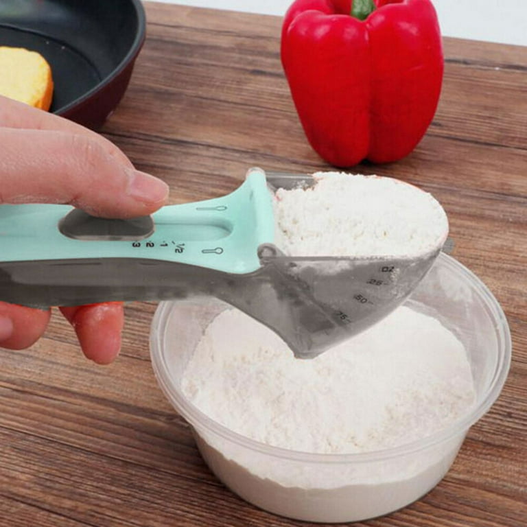 Adjustable Measuring Spoons with Magnetic Snaps Multifunctional Measuring  Cups Solid Powder Liquid Measurement Baking Tool Cook
