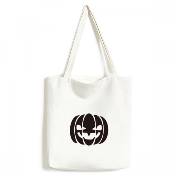 Halloween Black Sling Pumpkin Tote Canvas Bag Shopping Satchel Casual Handbag