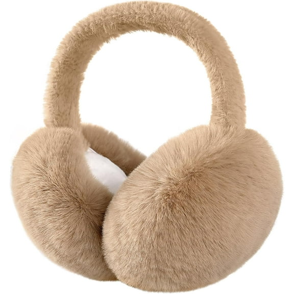 Ear Muffs for Winter Women, Faux Fur Warm Earmuffs Cute Foldable Outdoor Ear Warmers For Women Girls