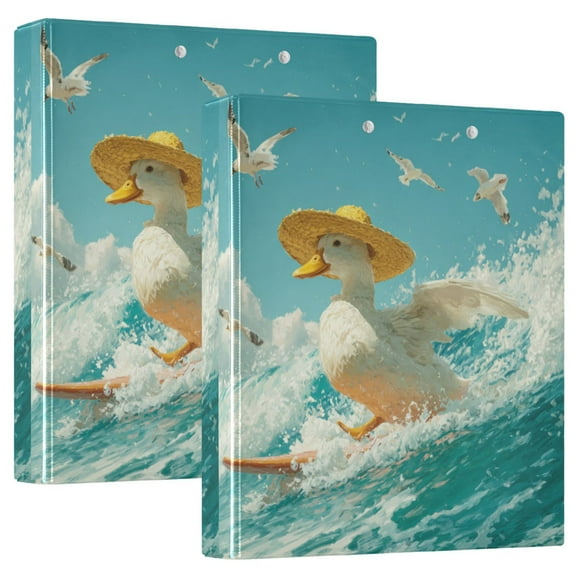 WOBOGO White Duck File Folders Extra Large Capacity to Hold 200 Sheets of Documents Hard Shell Ring Binder for School Home Office