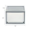 IRIS USA, 14.5QT Plastic Storage Modular Stacking Drawer, Elephant Gray