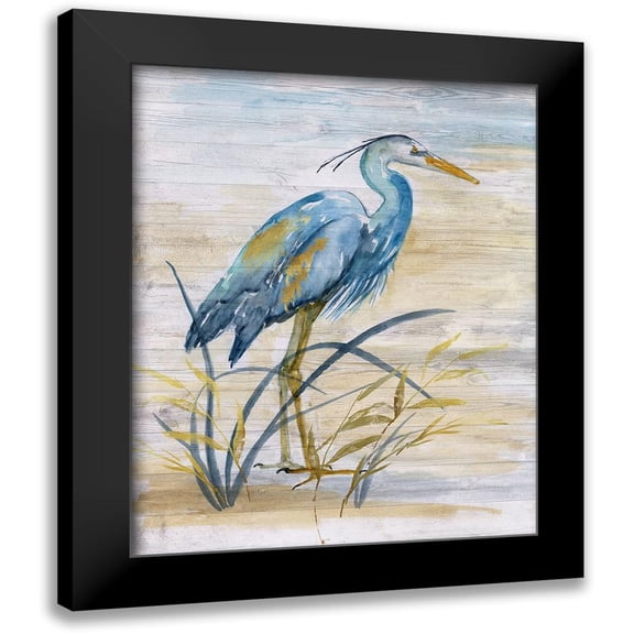 Nan 12x14 Black Modern Framed Museum Art Print Titled - Blue Heron I