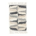 thumbnail image 3 of Unique Loom Hygge Shag Collection Area Rug - Balanced (2' 2" x 3' Rectangle Gray/Ivory), 3 of 7