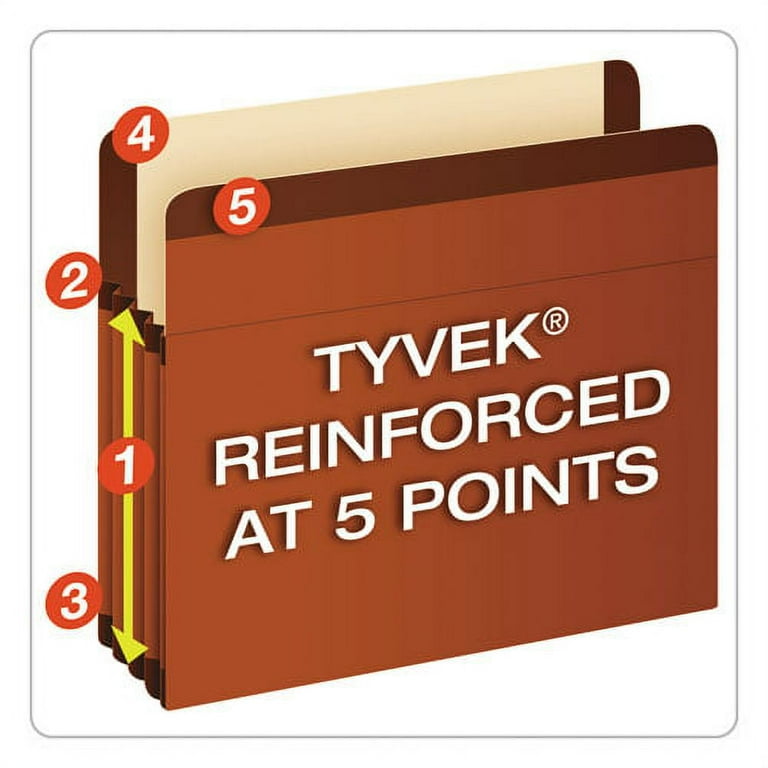 Premium Reinforced Expanding File Pockets, 5.25 Premium Reinforced Expanding File Pockets, 5.25