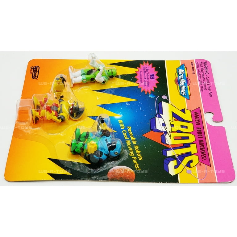 Micro Machines Z-Bots Xactor, Stixxer, Catron Figures 1993 Galoob