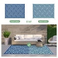 thumbnail image 5 of DEORAB Outdoor Rugs Waterproof Plastic Straw Mat 6'x9' Reversible for RV Patio Deck Beach Royal Blue & Blue Green, 5 of 6