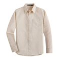 thumbnail image 1 of Springgege Garçons Chemises à Manches Longues Uniforme Formel Tissé Solide, Beige, 9-10 Ans, 1 of 1