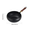 thumbnail image 4 of Shoreew Traditional Forged Iron Wok with Wooden Lid Non-Stick Uncoated Iron Pan Japanese Cookware for Gas Induction & Electric Stoves, 4 of 6